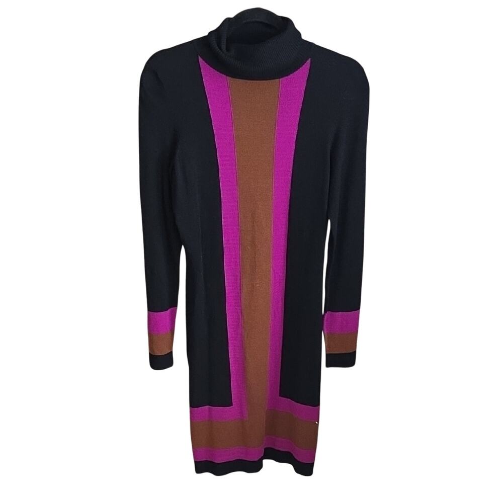 INC International Concepts Colorblock Knit Bodycon Sweater Dress Womens S NWT